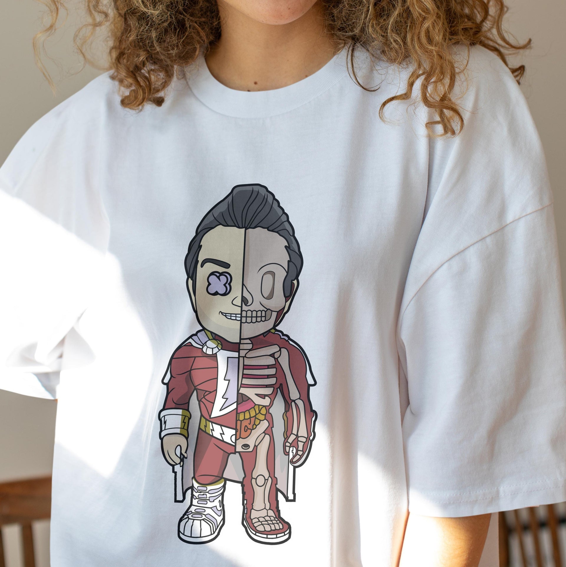 Shazam Anatomy Cartoon – Kids & Toddlers T-Shirt
