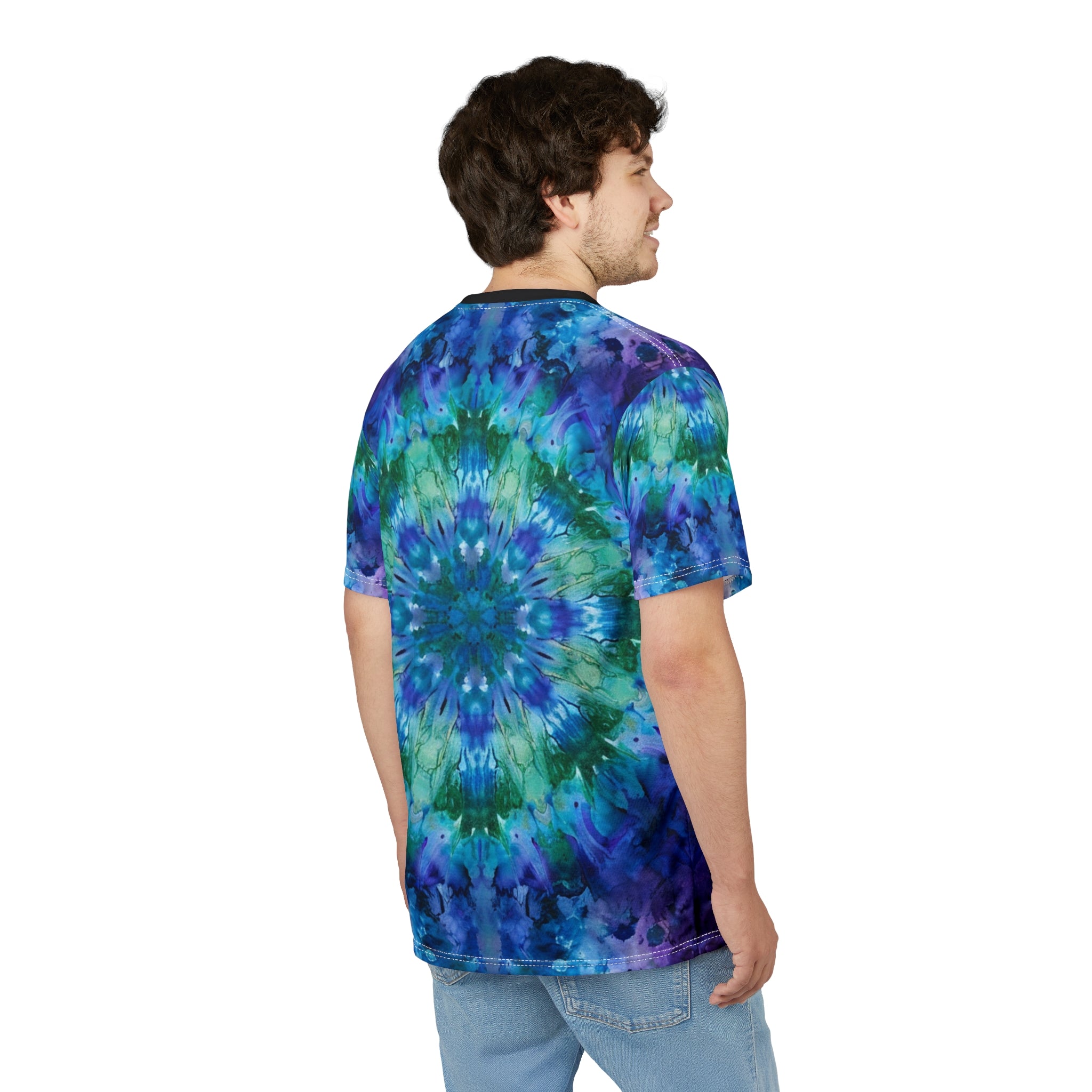Psychedelic Mandala Tee - Unisex Cut & Sew T-Shirt