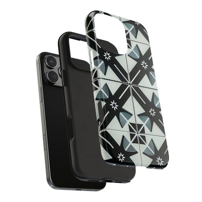 Black and White Tile iPhone 16 Case – Modern Minimalist Geometric Design for iPhone 16, 16 Pro, 16 Pro Max & 16 Plus