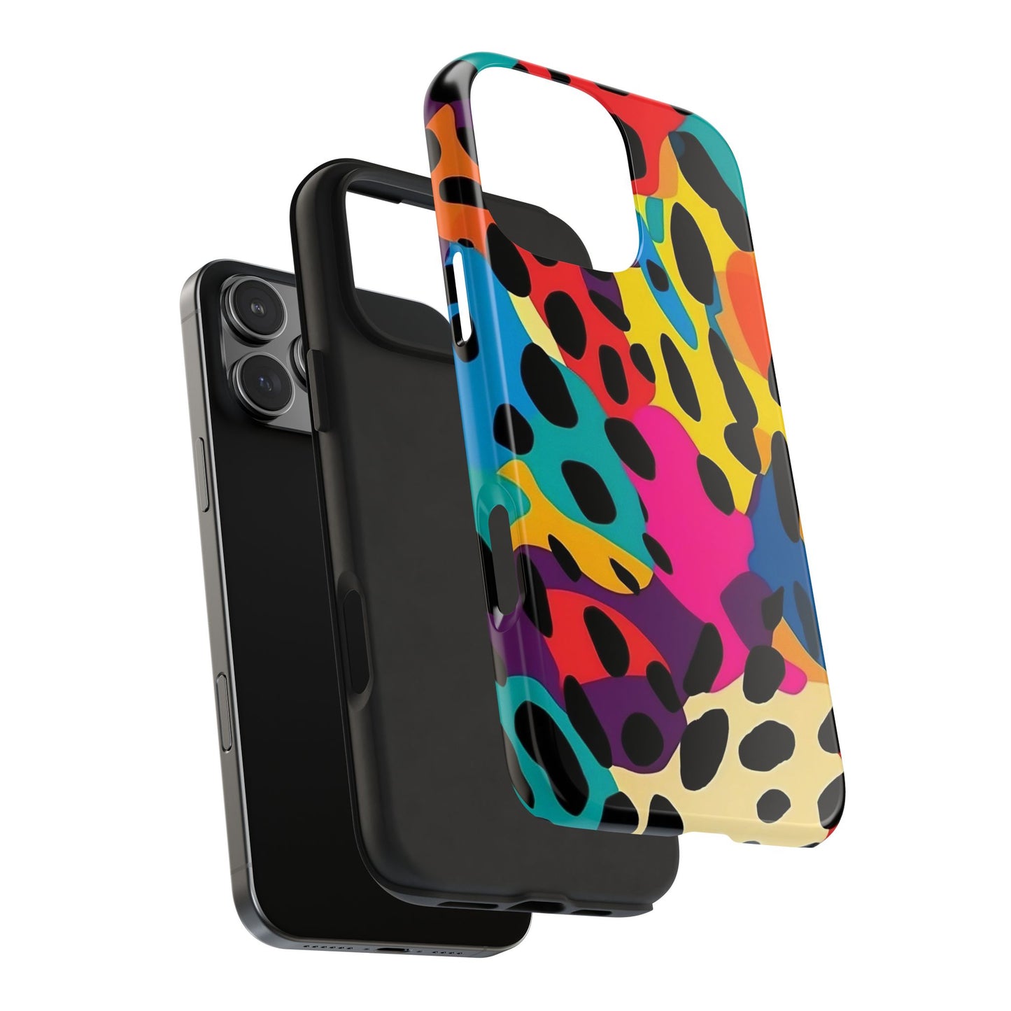 Colorful Abstract Leopard iPhone 16 Case – Vibrant Animal Print for iPhone 16, 16 Pro, 16 Pro Max & 16 Plus