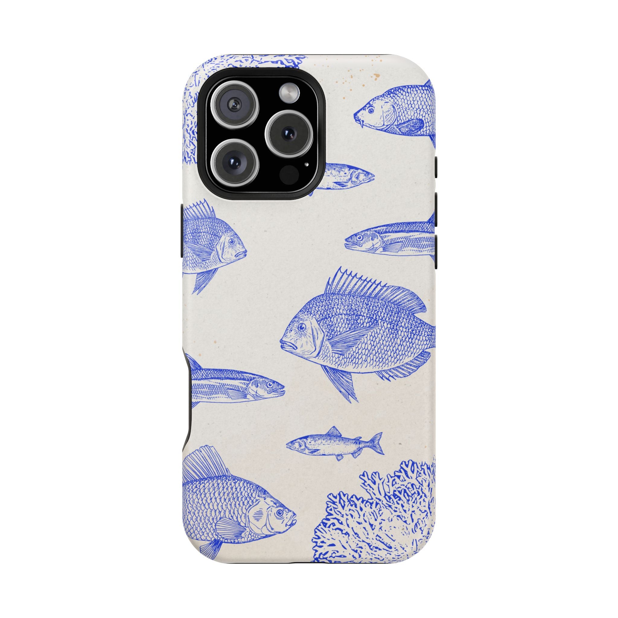 Marine iPhone 16 Case - Blue Coral Illustration