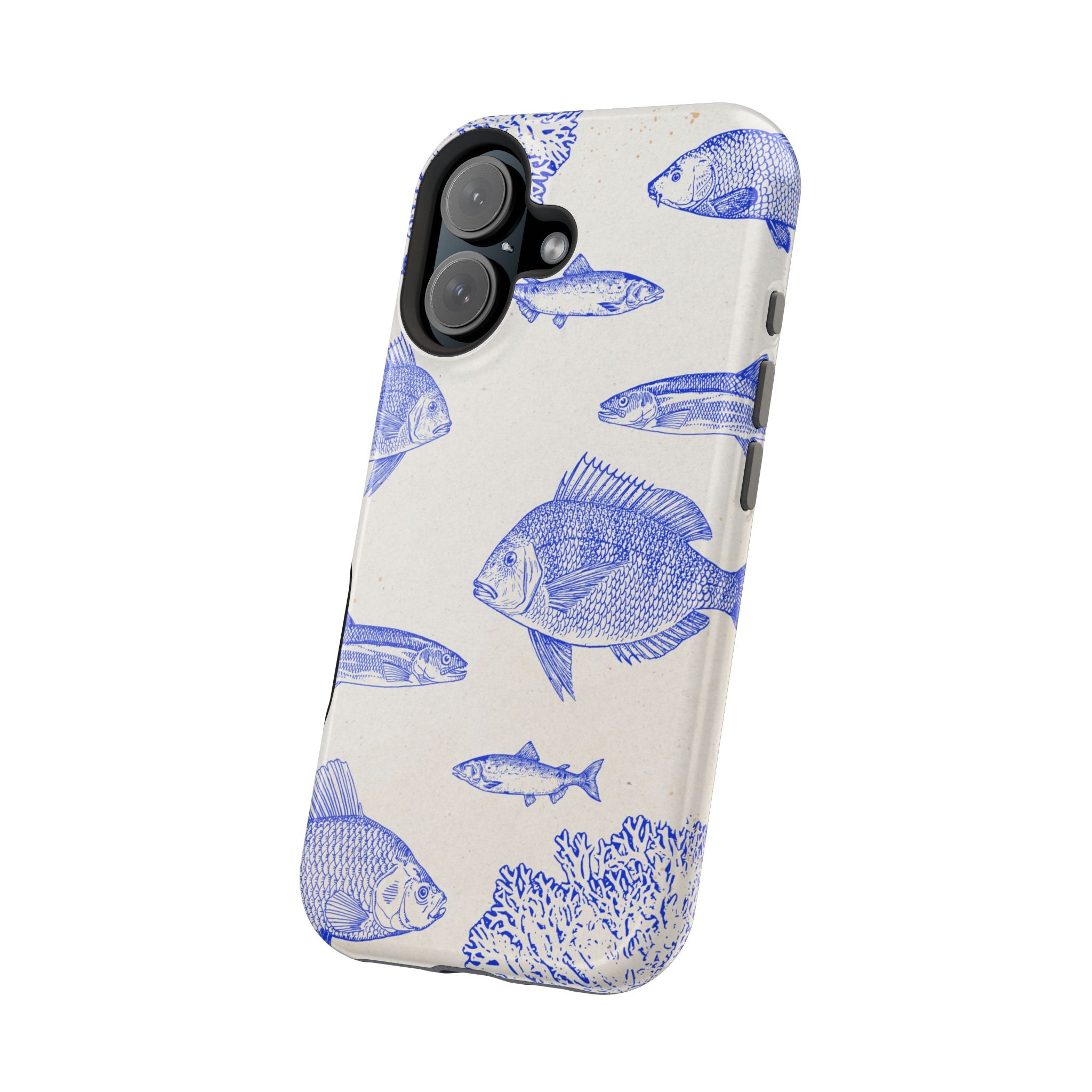 Marine iPhone 16 Case - Blue Coral Illustration