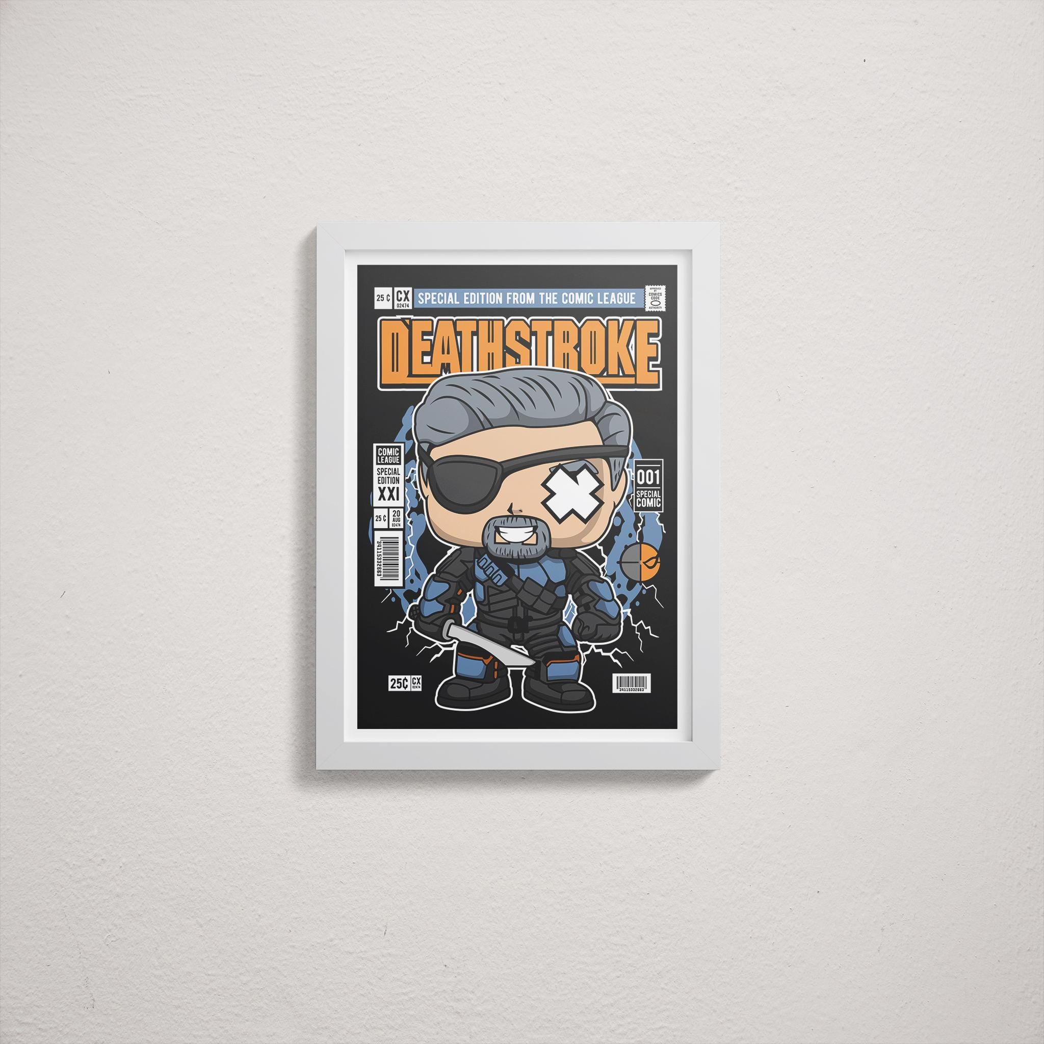 Framed Poster - Deathstroke Parody Comic Cover