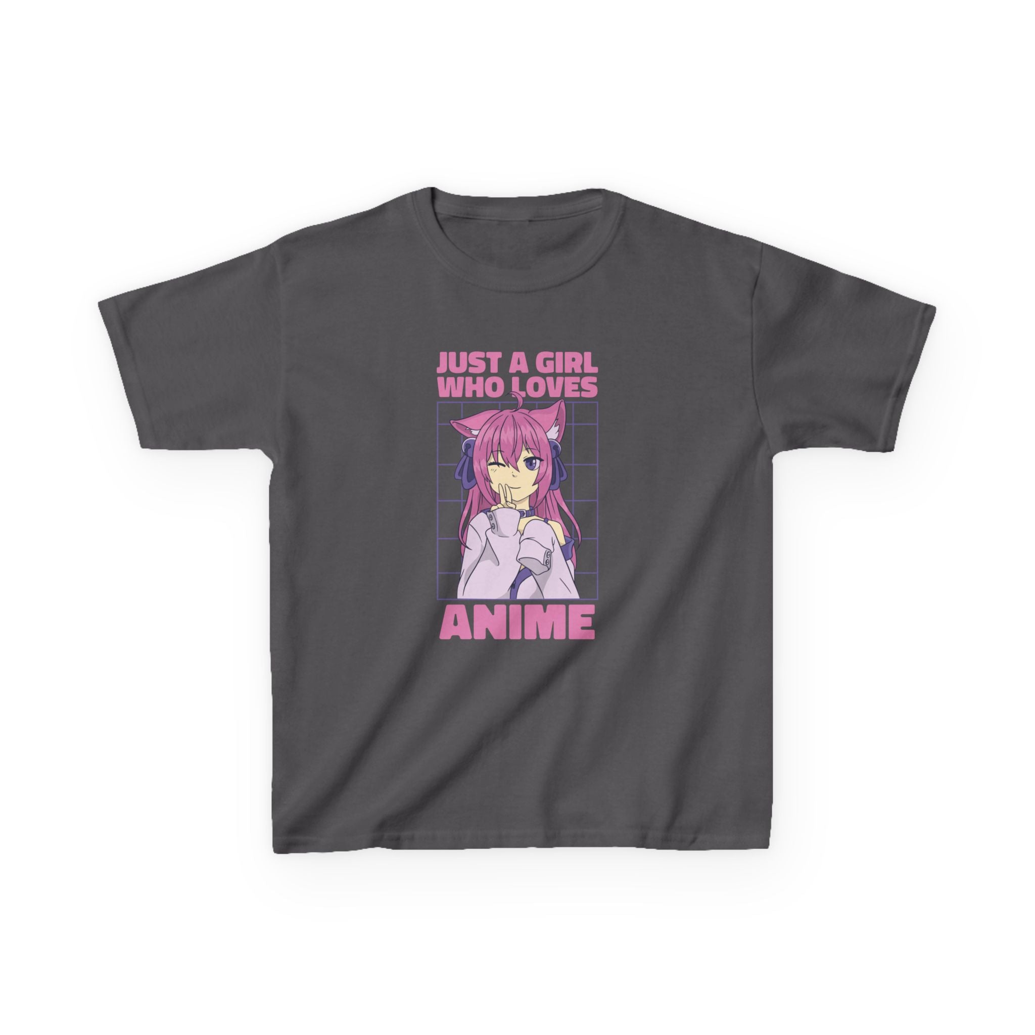Anime Kids Shirt - Playful Cat Tee