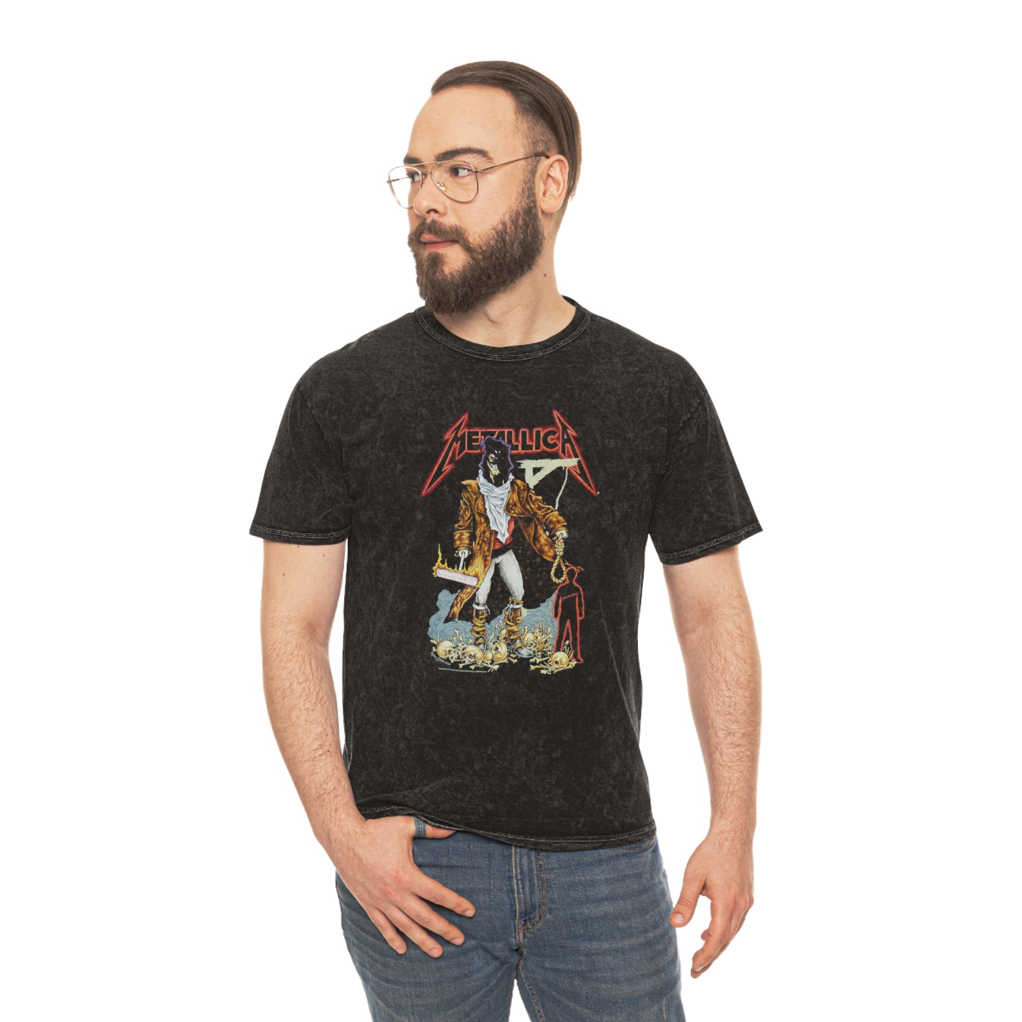 Mineral Wash T-Shirt - Metallica Vintage Tee