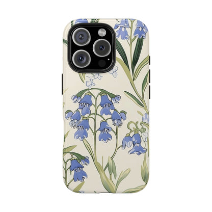 Bluebell Floral iPhone 16 Case – Delicate Wildflower Botanical Design for iPhone 16, 16 Pro, 16 Pro Max & 16 Plus