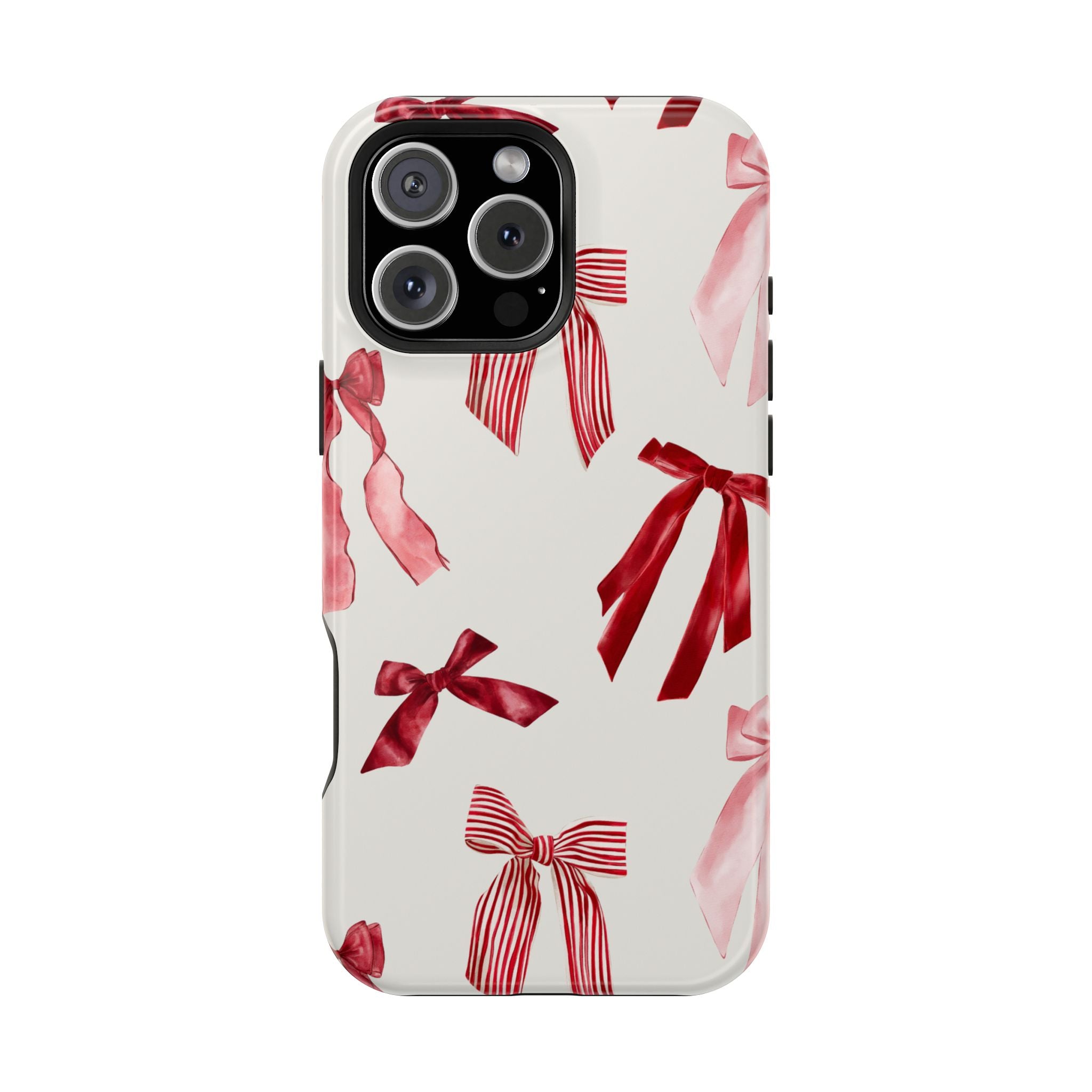 Decorative iPhone Case - Red Pink Bow Case