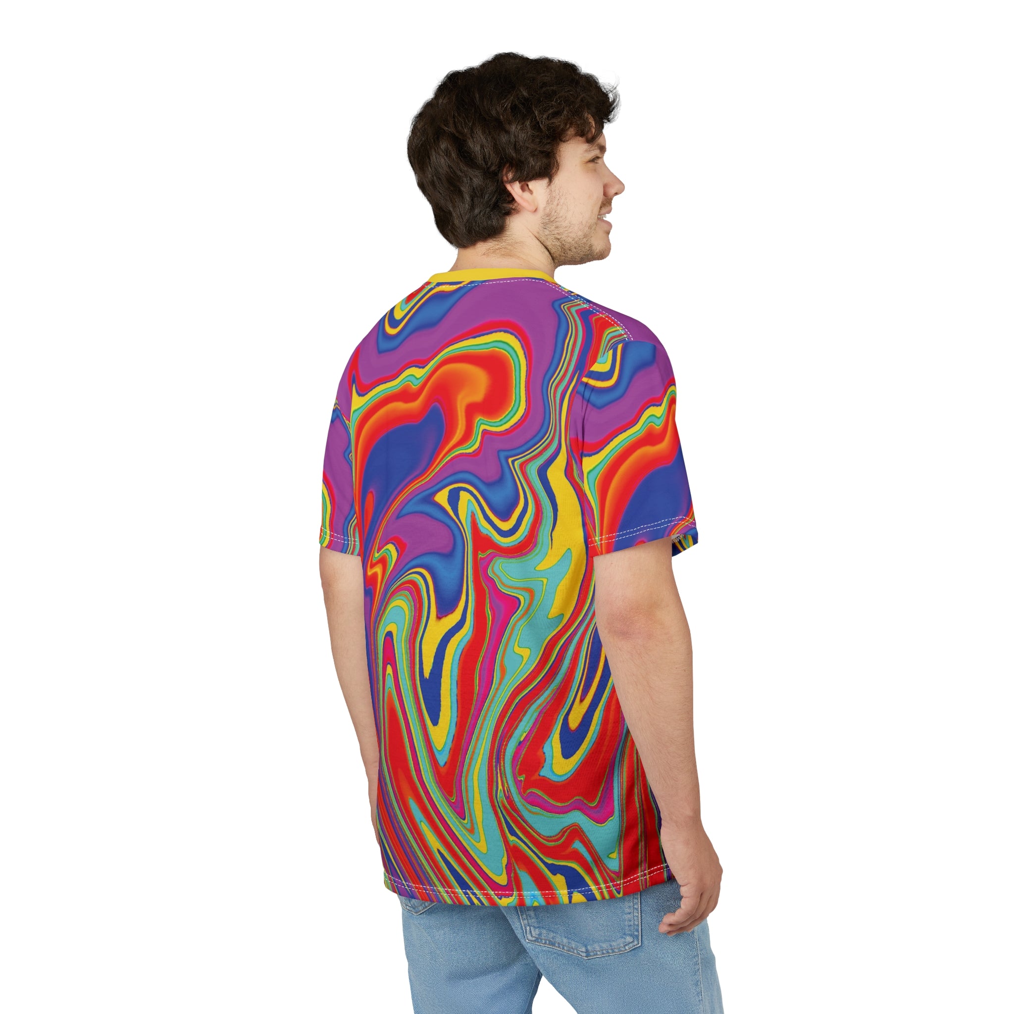 Marble Psychedelic Tee - Unisex Cut & Sew T-Shirt