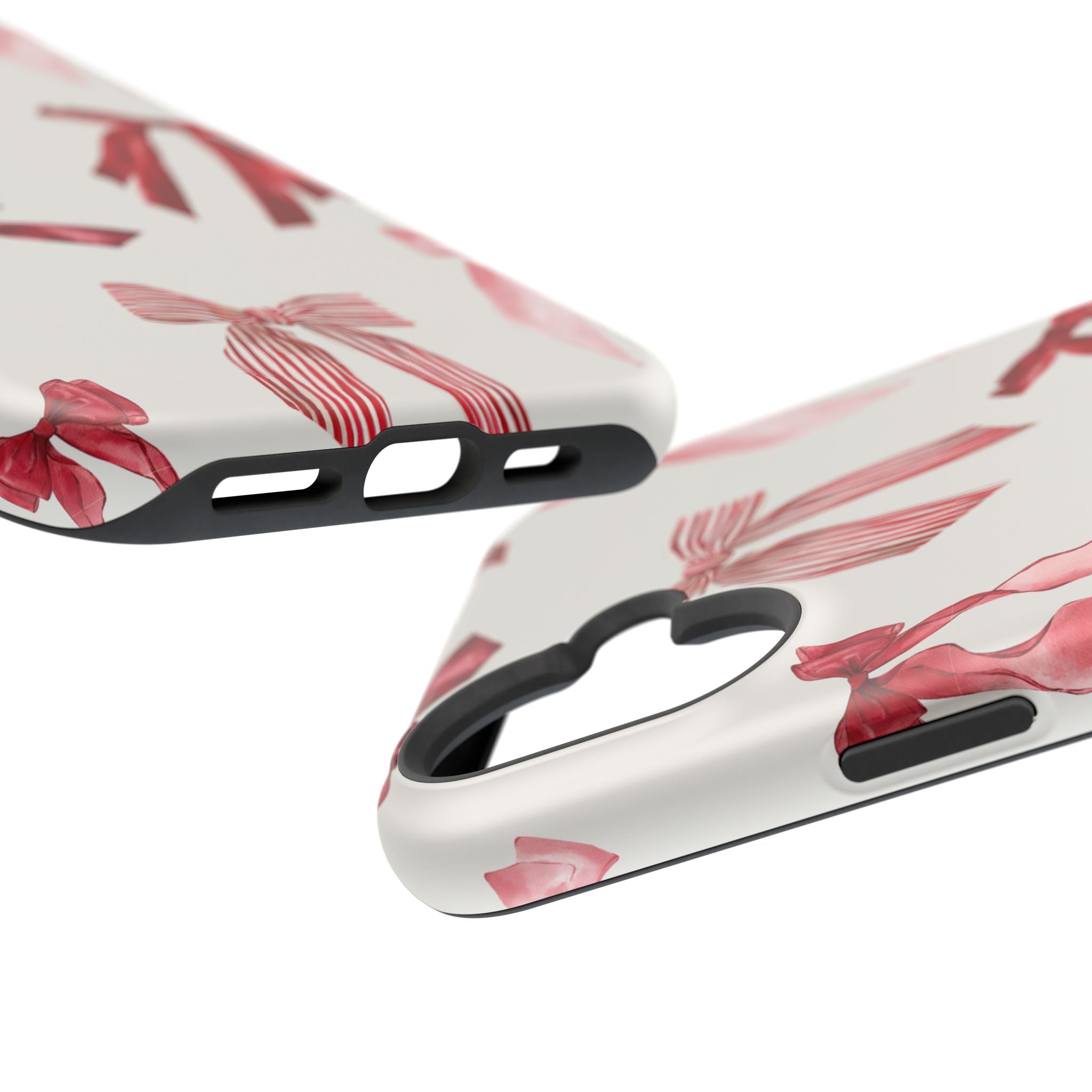 Decorative iPhone Case - Red Pink Bow Case