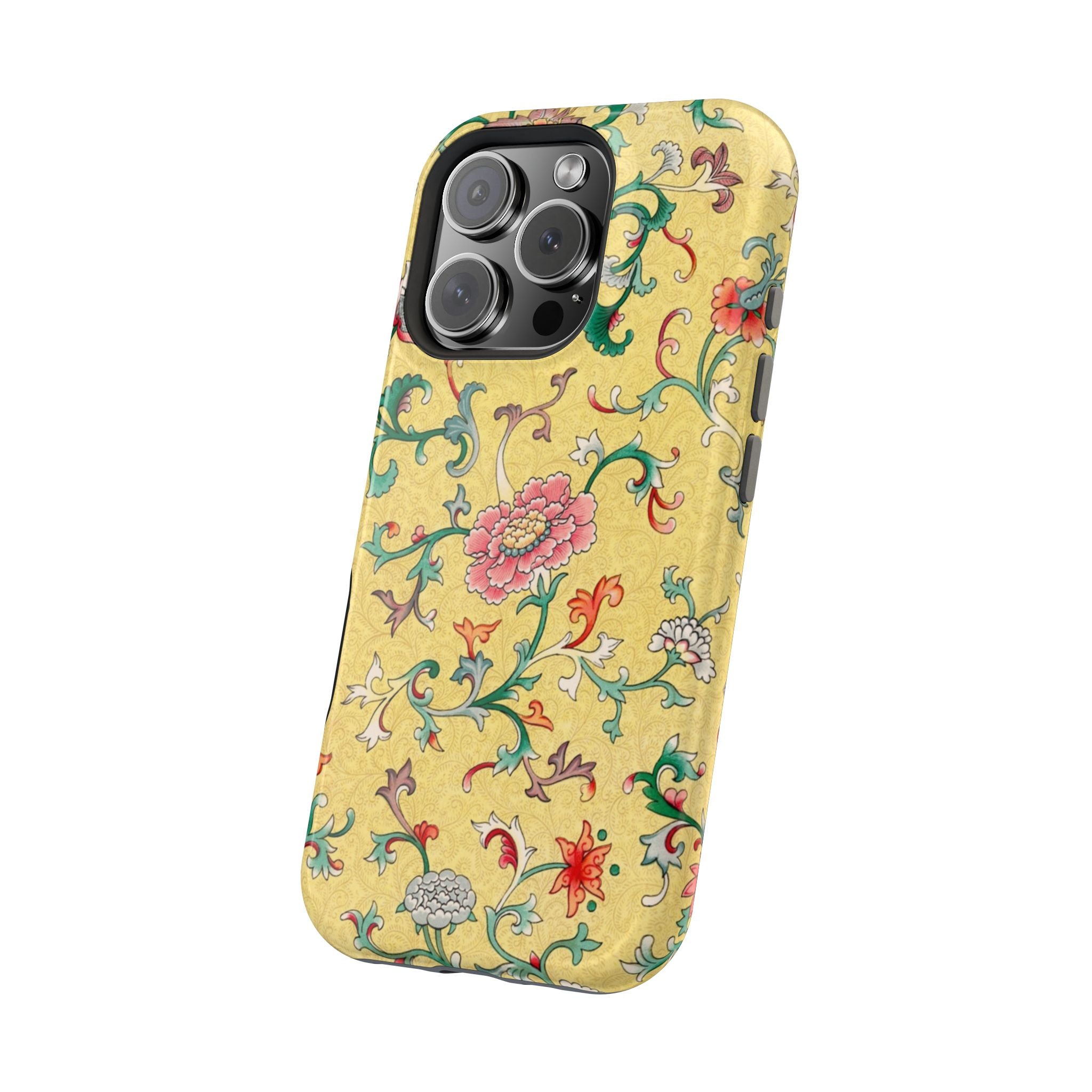 Traditional iPhone Case - Magnetic Floral Cover