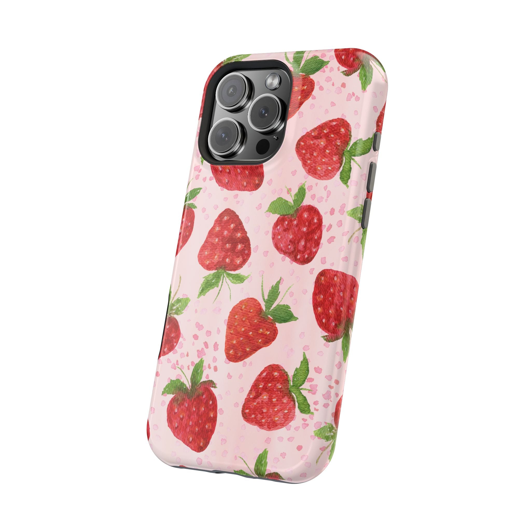 Fruit iPhone 16 Case - Strawberry Pattern Cover
