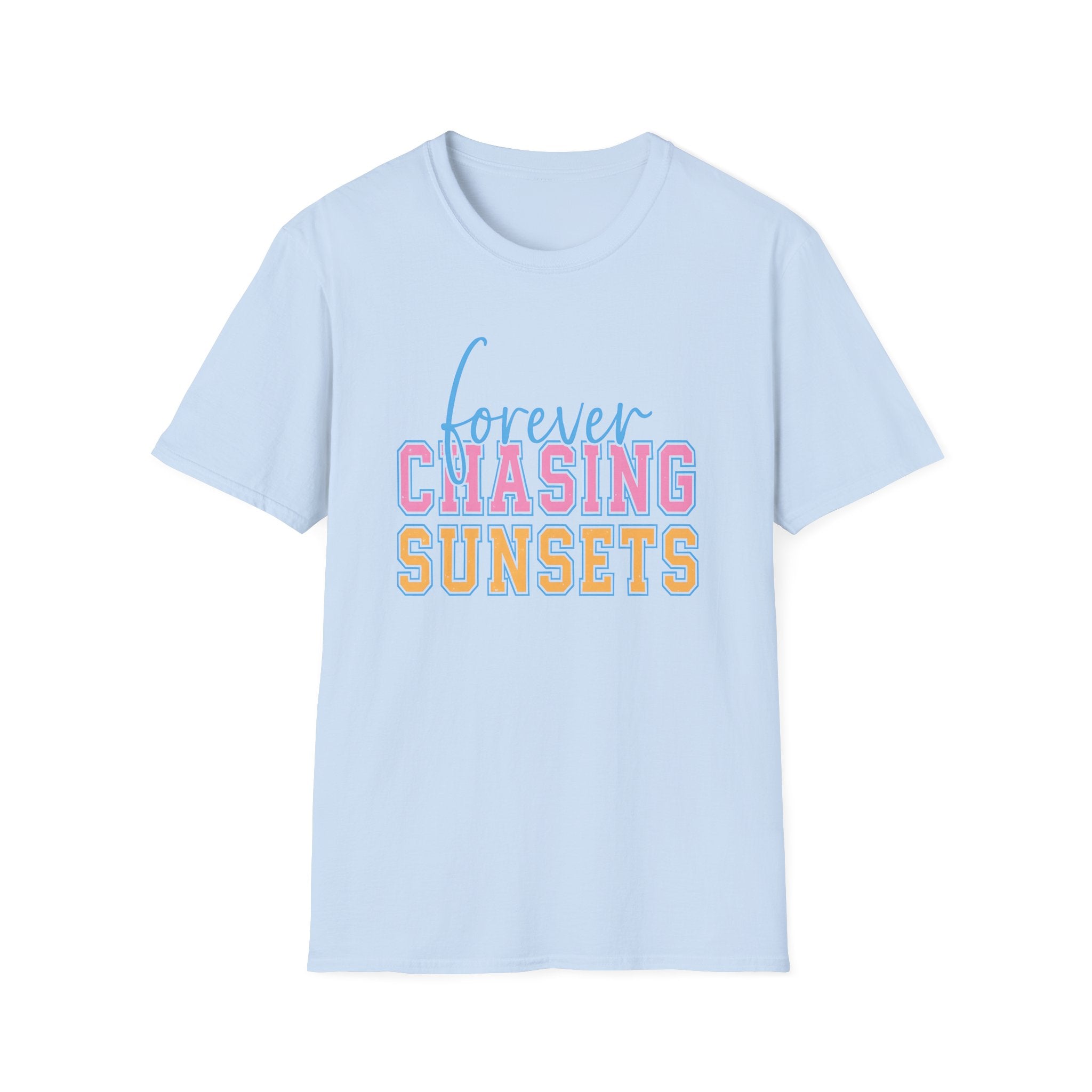 Tropical Summer Tee - Sunset Typography Shirt