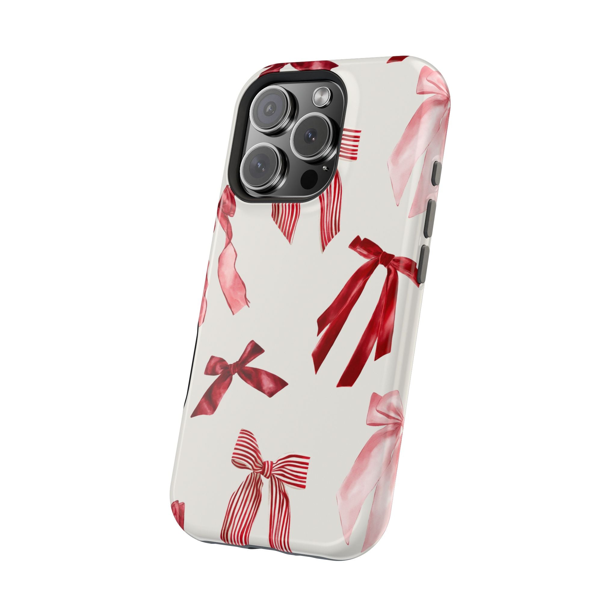 Decorative iPhone Case - Red Pink Bow Case