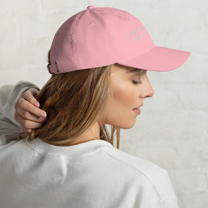 Embroidered Statement Dad Hat - Casual Minimalist Adjustable Cap