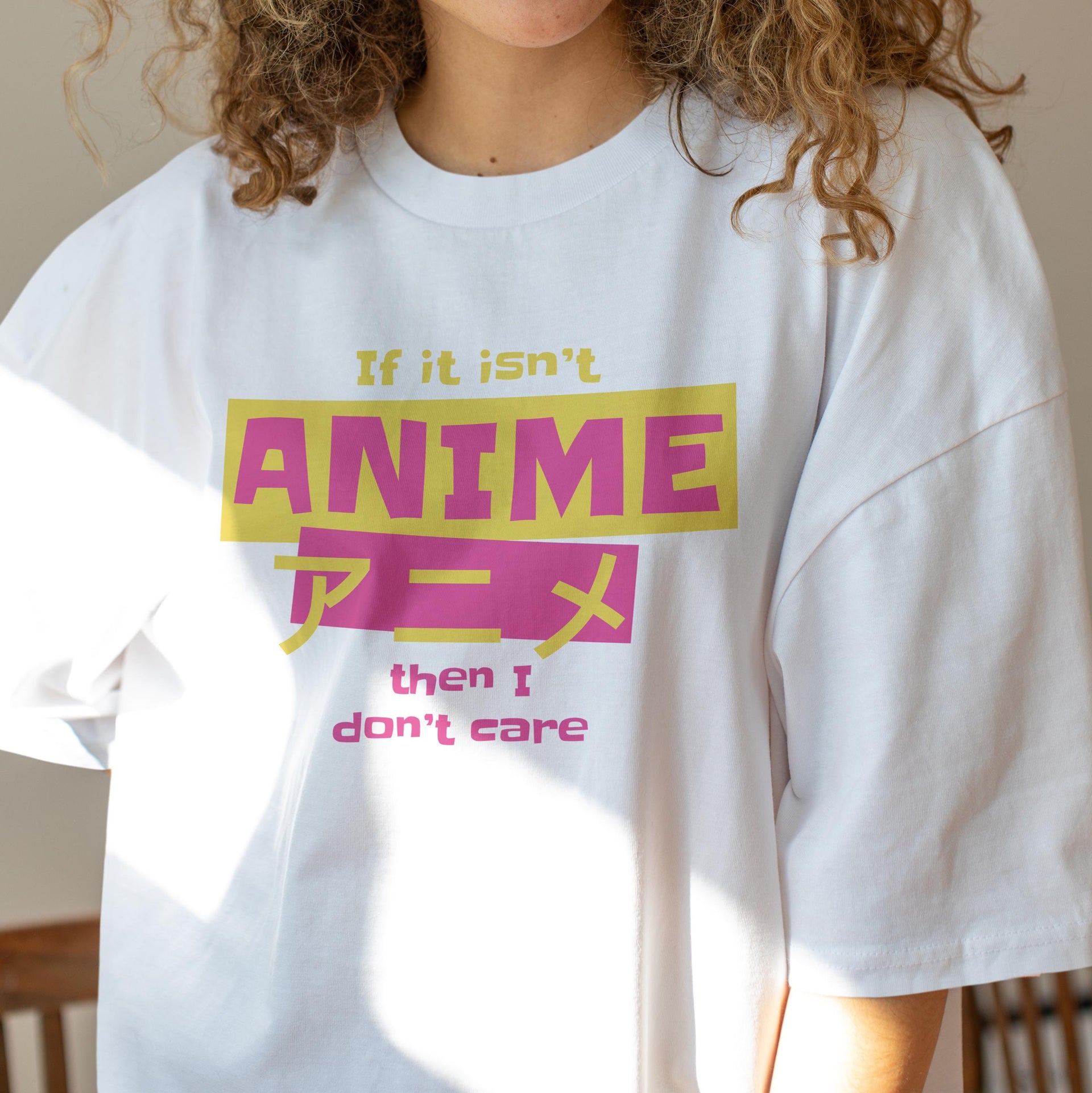 Funny Anime Graphic Tee: "If it isn't ANIME, then I don't care"