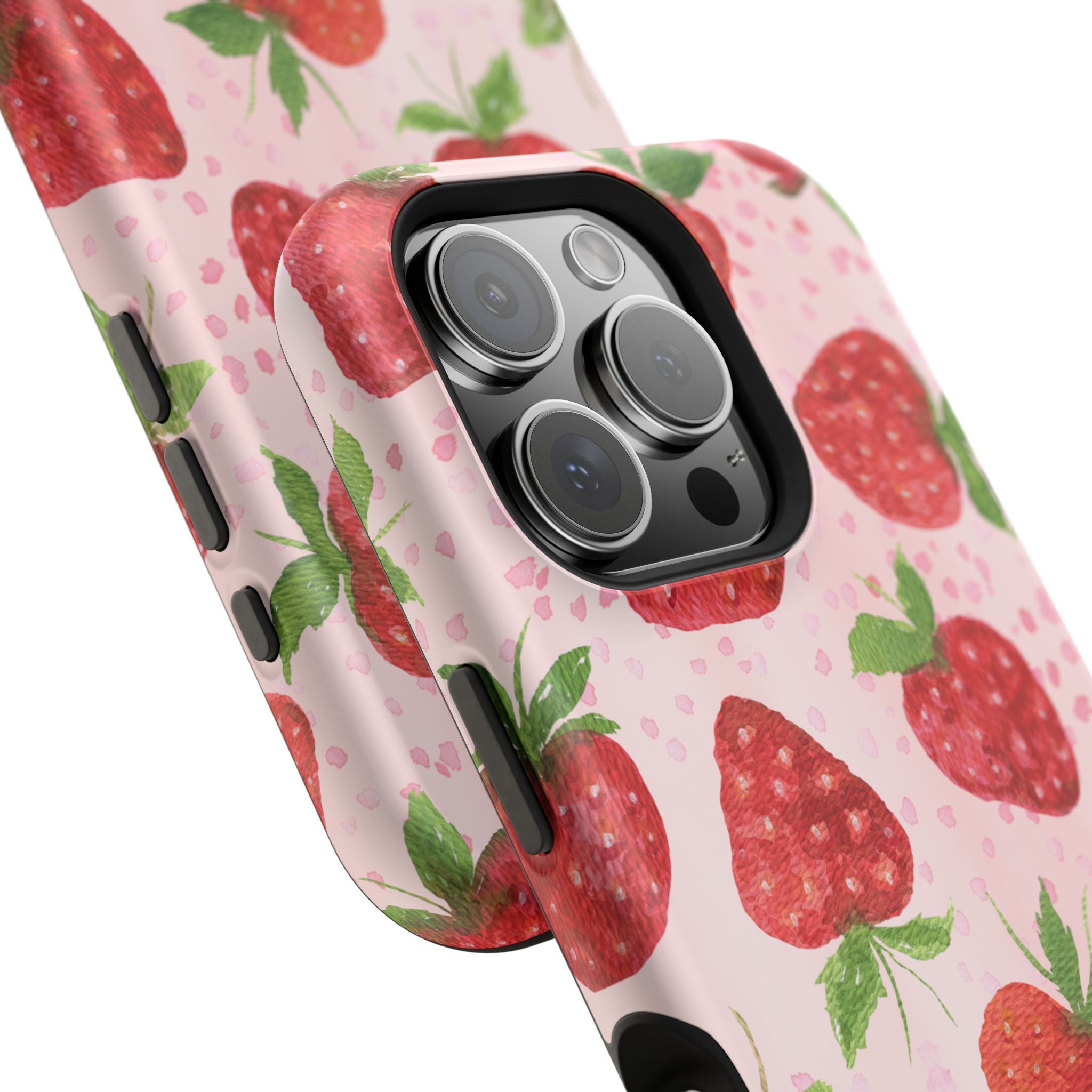 Fruit iPhone 16 Case - Strawberry Pattern Cover