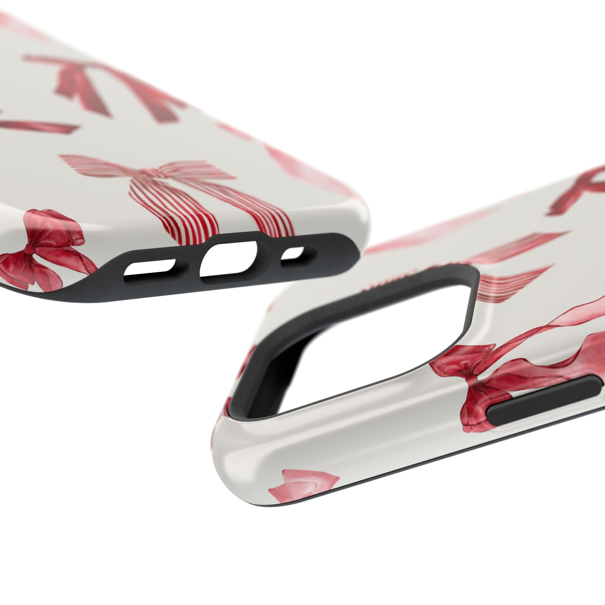 Decorative iPhone Case - Red Pink Bow Case