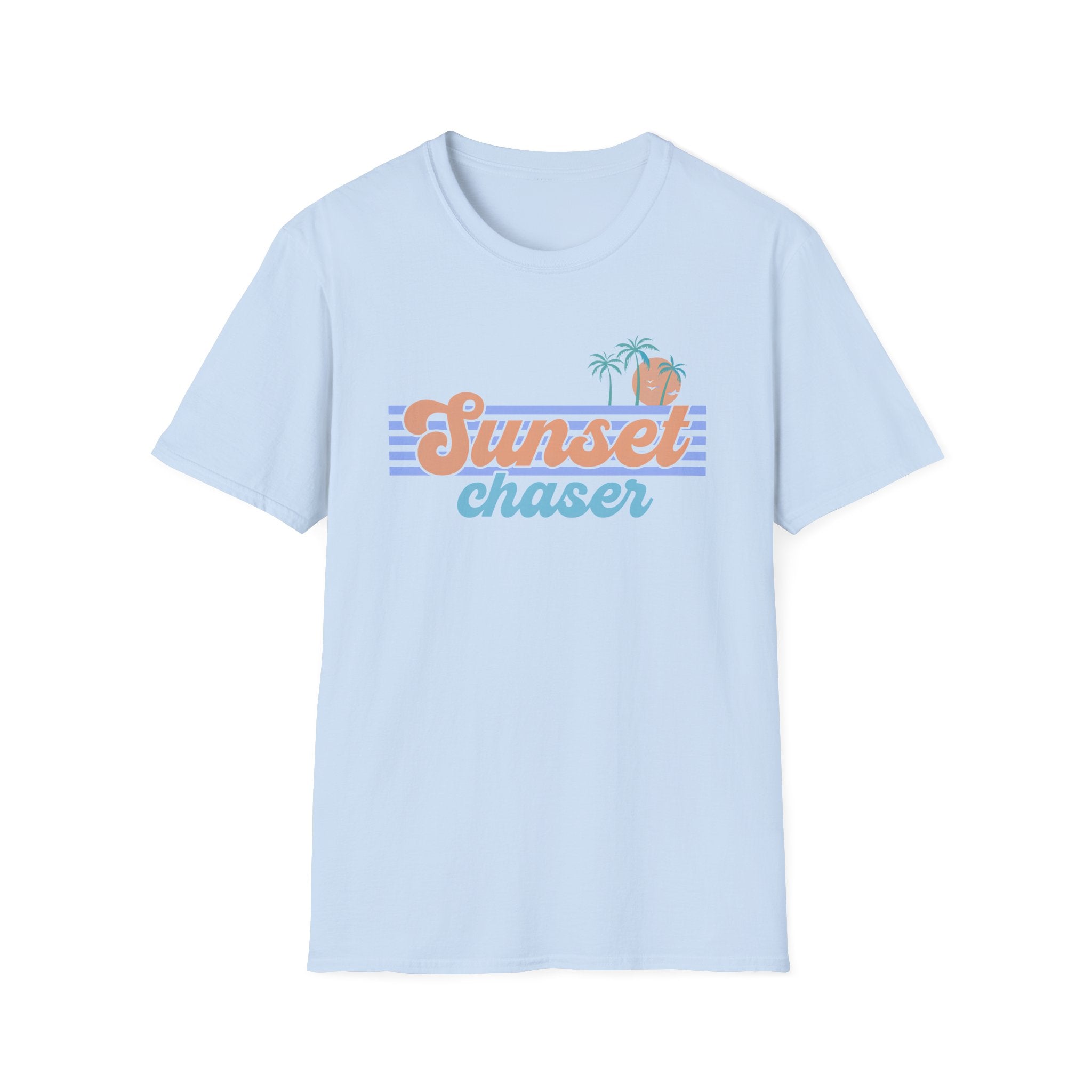 Tropical Sunset Tee - Retro Beach Shirt