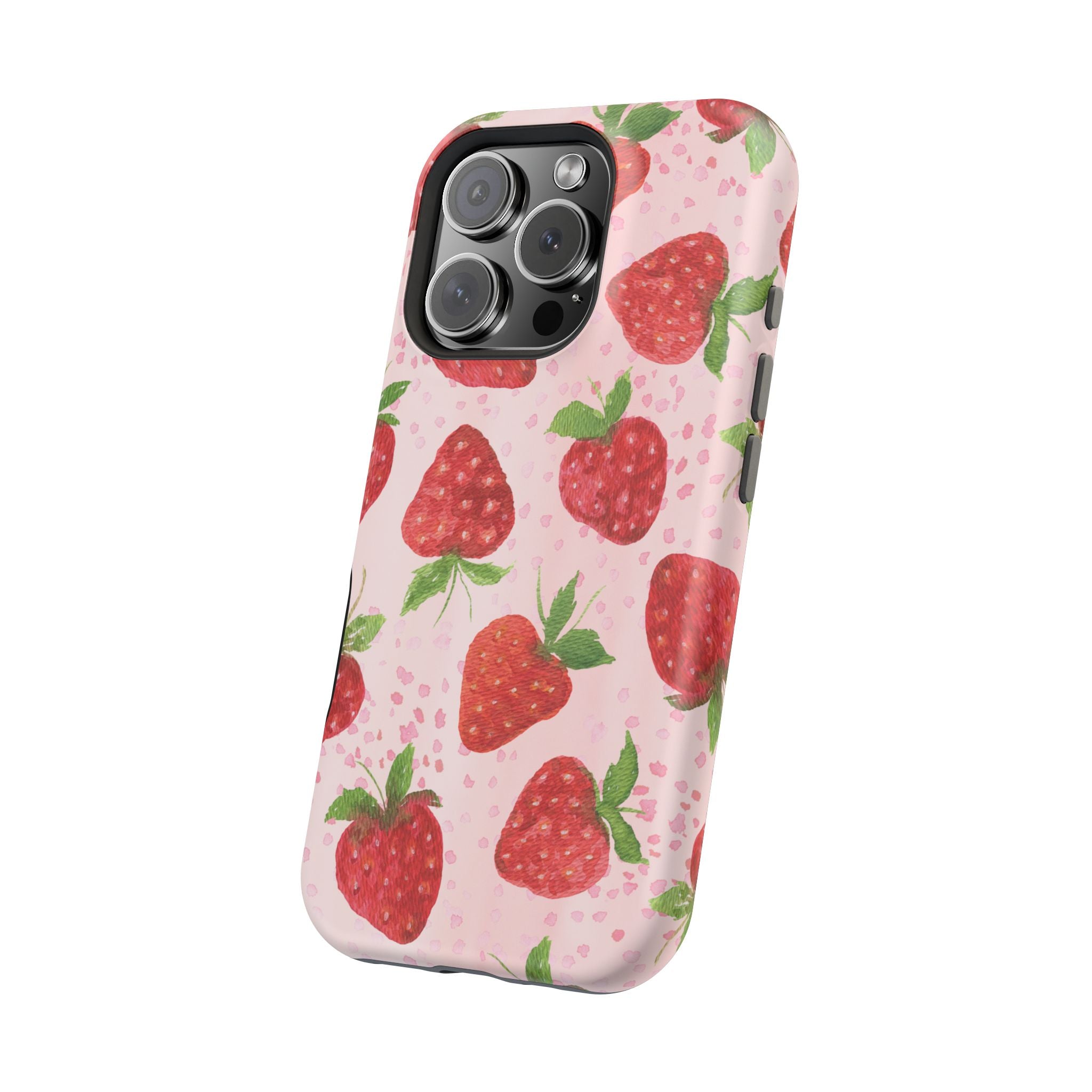 Fruit iPhone 16 Case - Strawberry Pattern Cover
