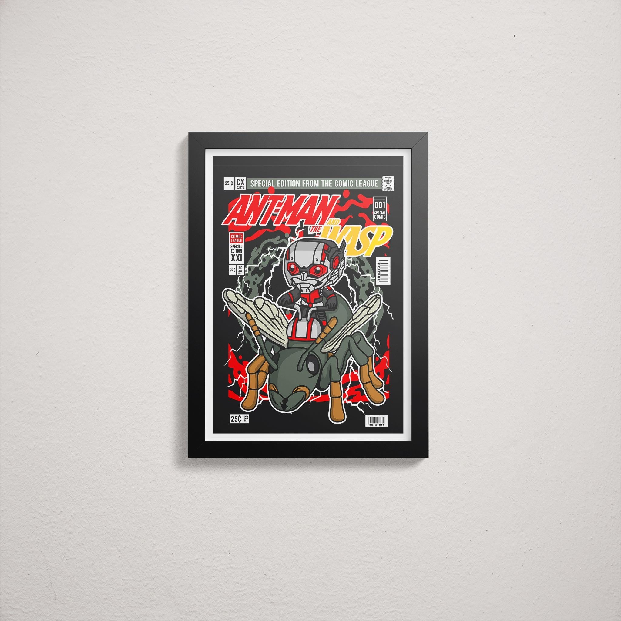 Framed Poster - Ant Man Wasp Parody Comic Art