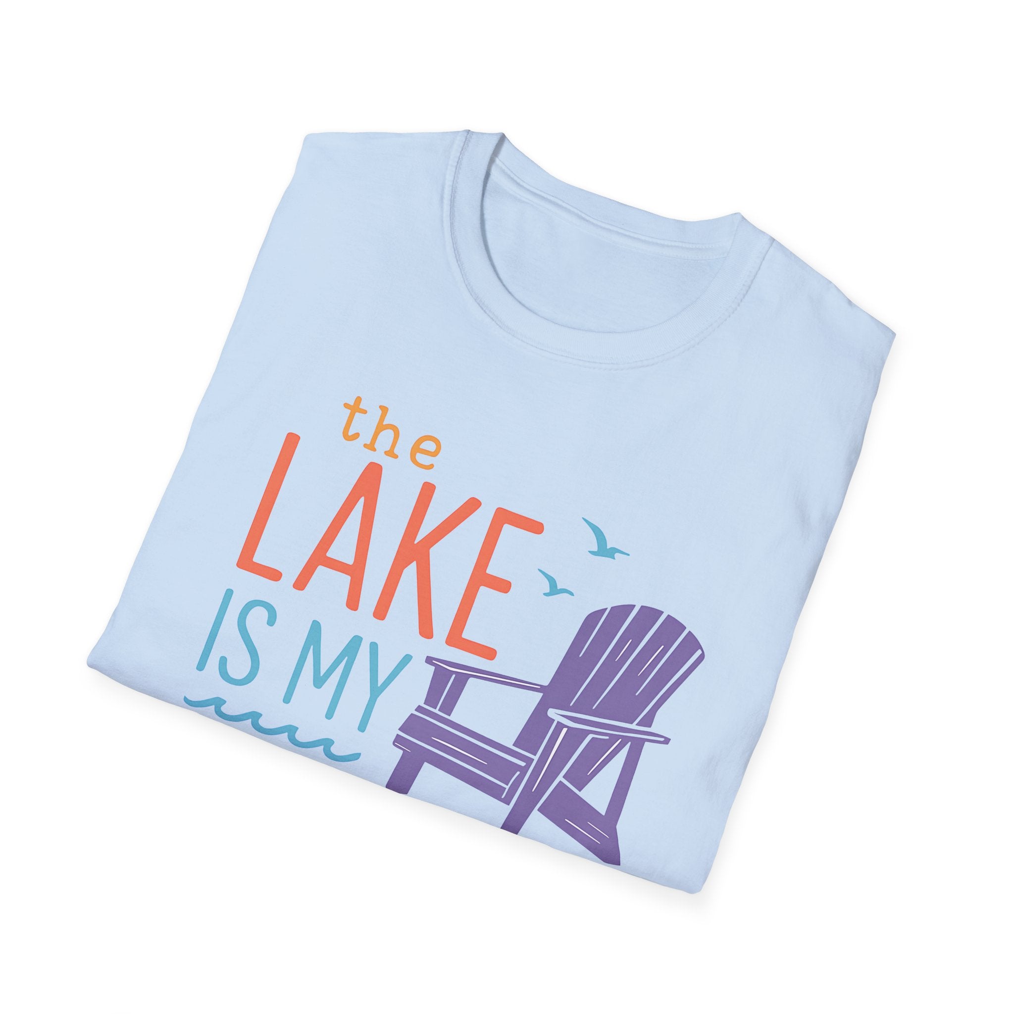 Lake Happy Place Tee - Purple Tropical Shirt