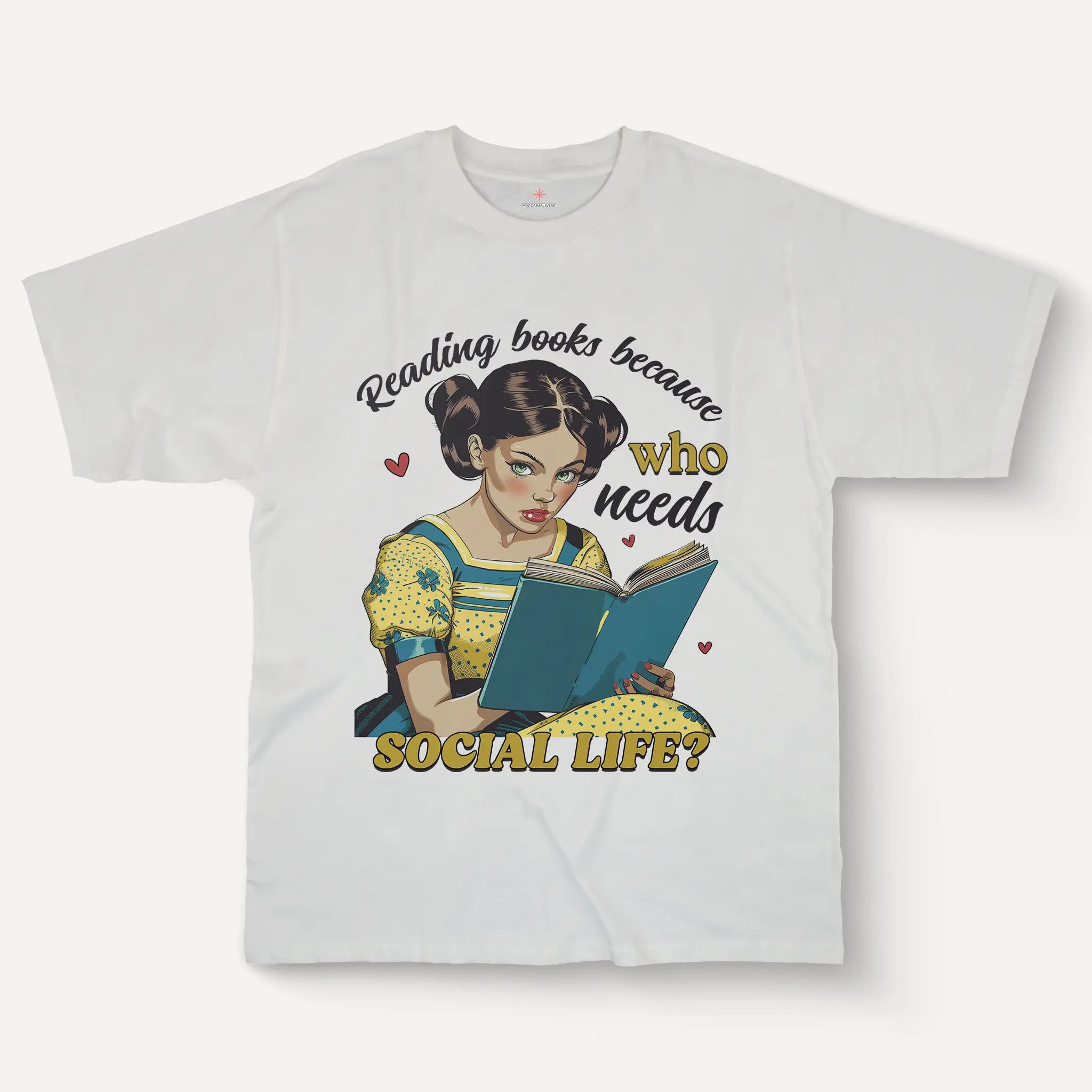 Reading Books Quote Tee – Women’s Cotton