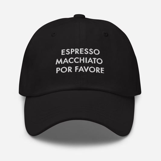 Espresso Macchiato Hat - Embroidered Funny Coffee Lover Dad Cap