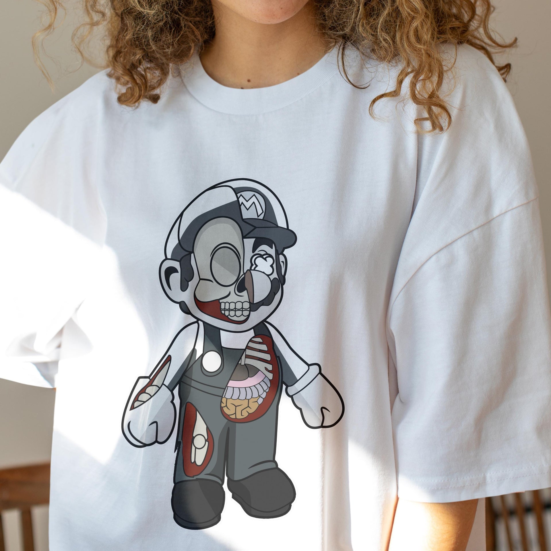 Mario Anatomy Cartoon – Kids & Toddlers T-Shirt