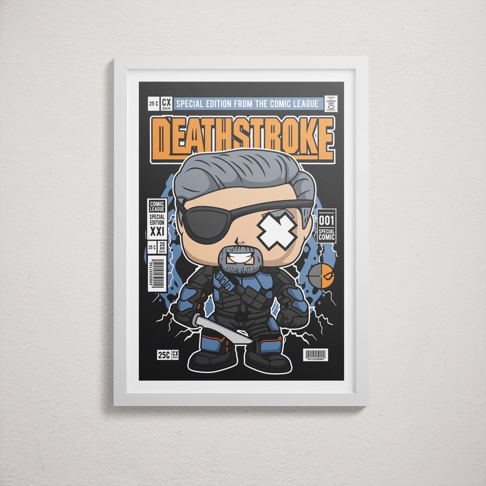 Framed Poster - Deathstroke Parody Comic Cover