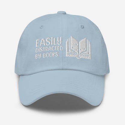 Embroidered Book Lover Hat - Adjustable Funny Reading Cap