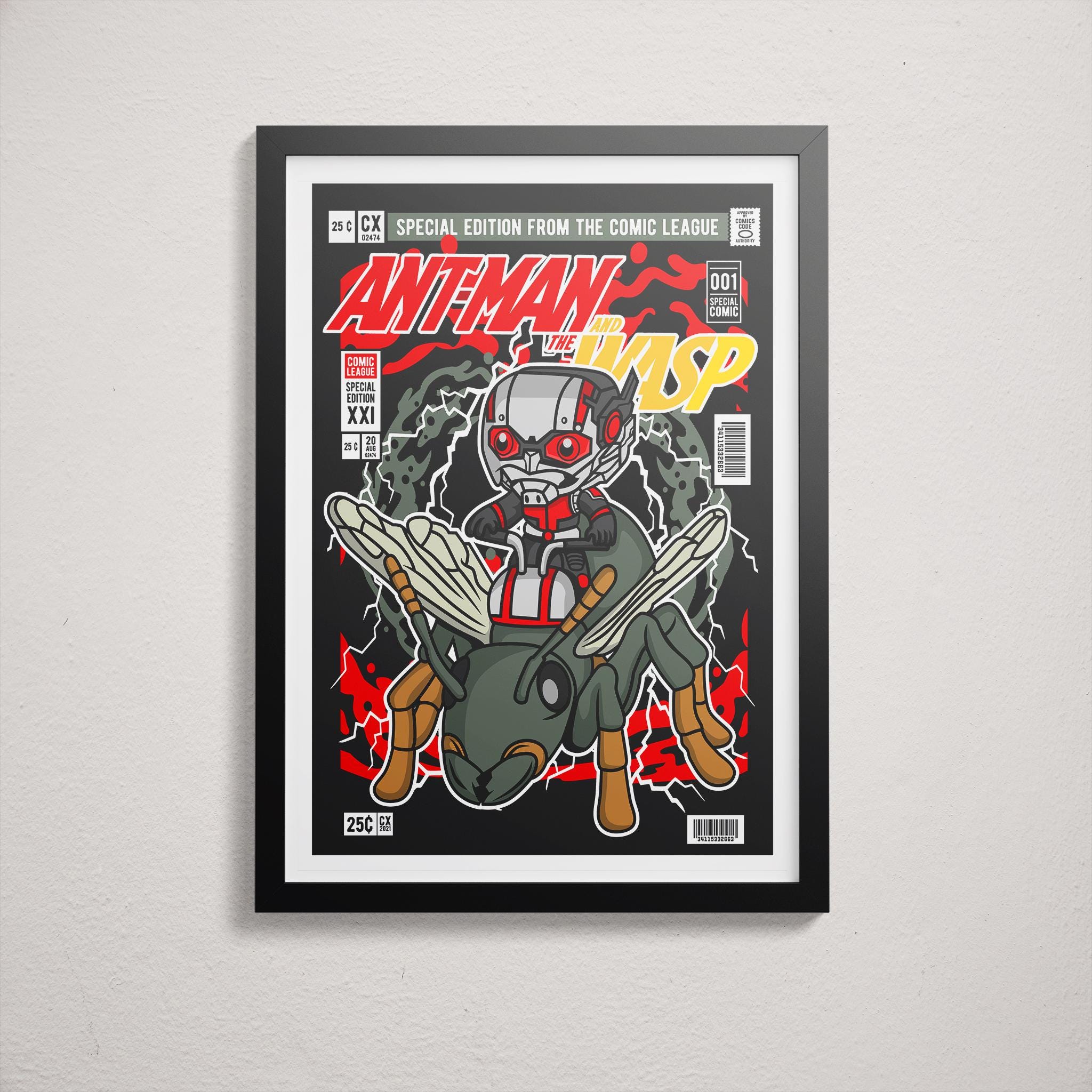 Framed Poster - Ant Man Wasp Parody Comic Art