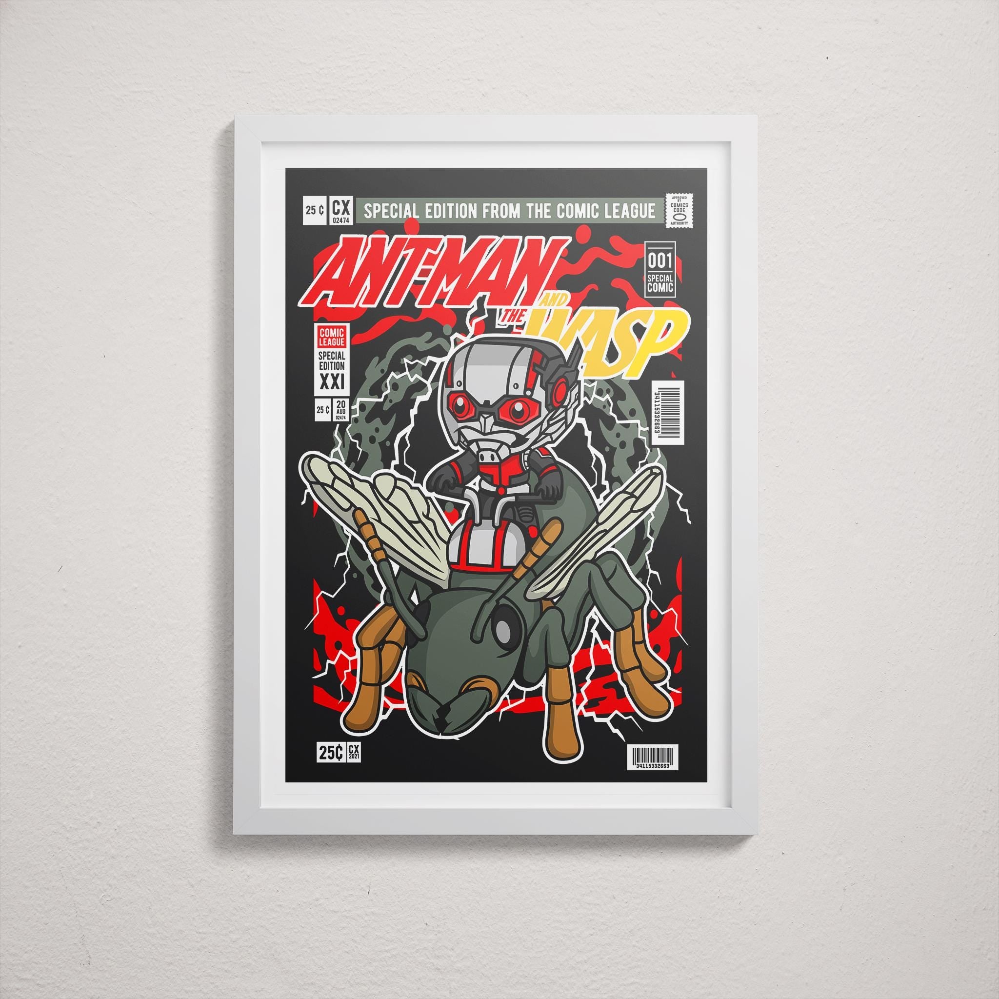 Framed Poster - Ant Man Wasp Parody Comic Art