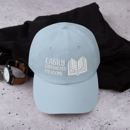Embroidered Book Lover Hat - Adjustable Funny Reading Cap
