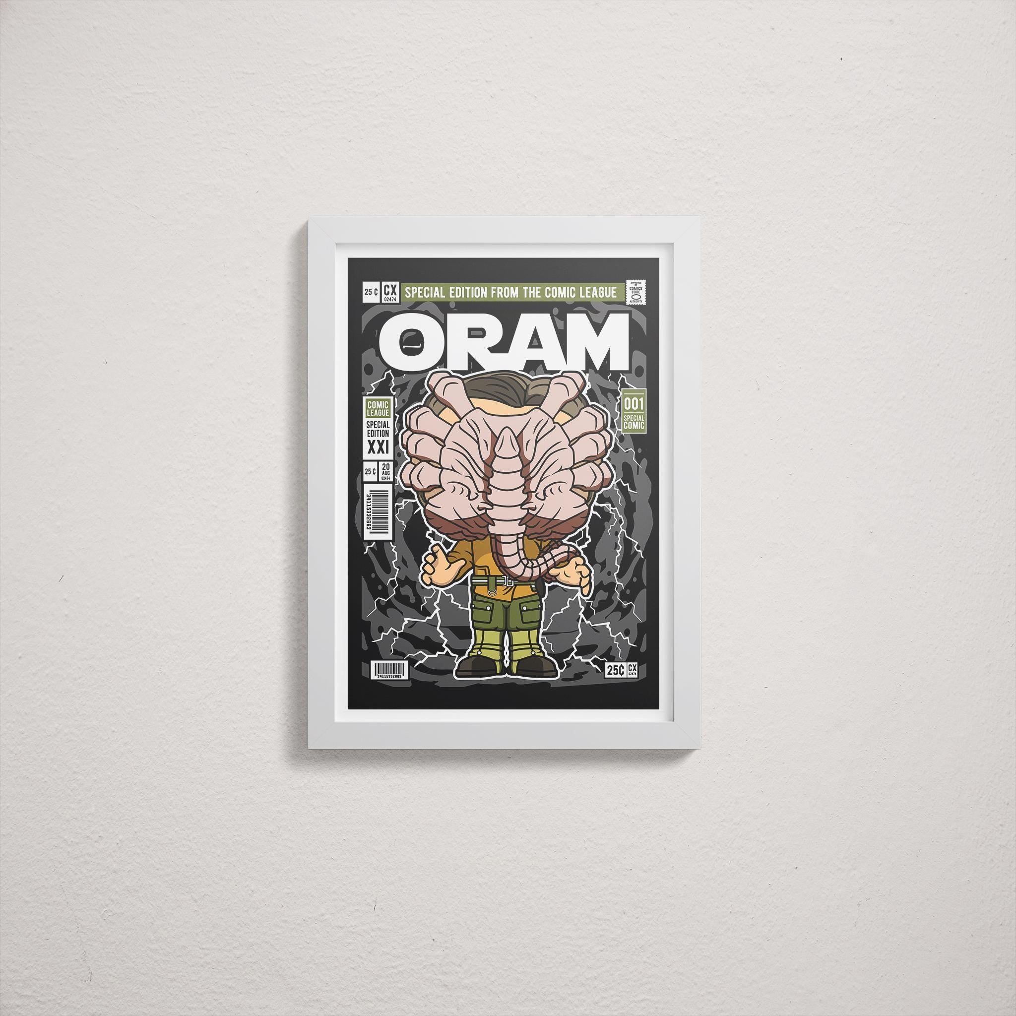 Framed Poster - Alien Parody Comic Cover