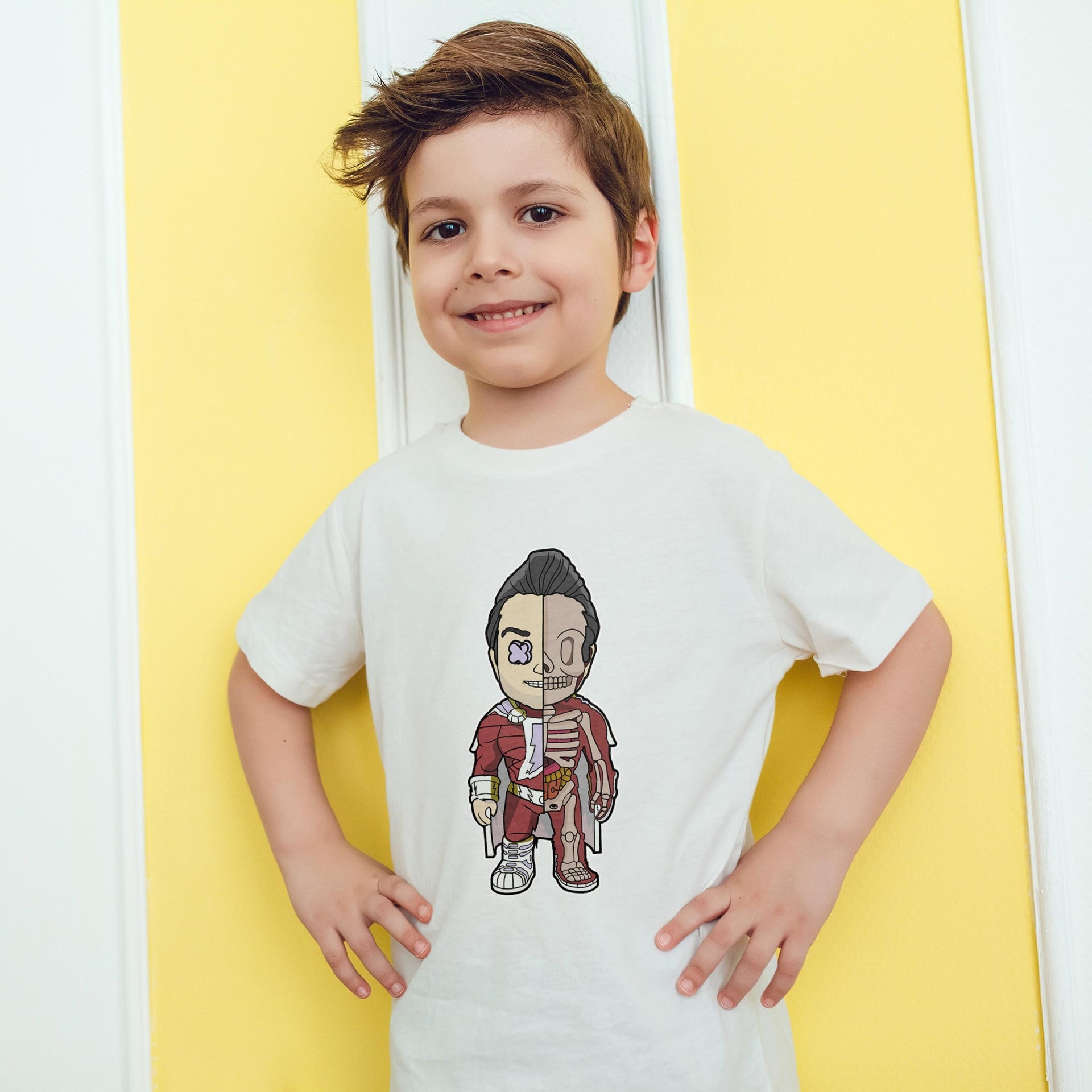 Shazam Anatomy Cartoon – Kids & Toddlers T-Shirt