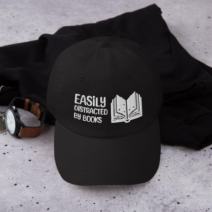 Embroidered Book Lover Hat - Adjustable Funny Reading Cap