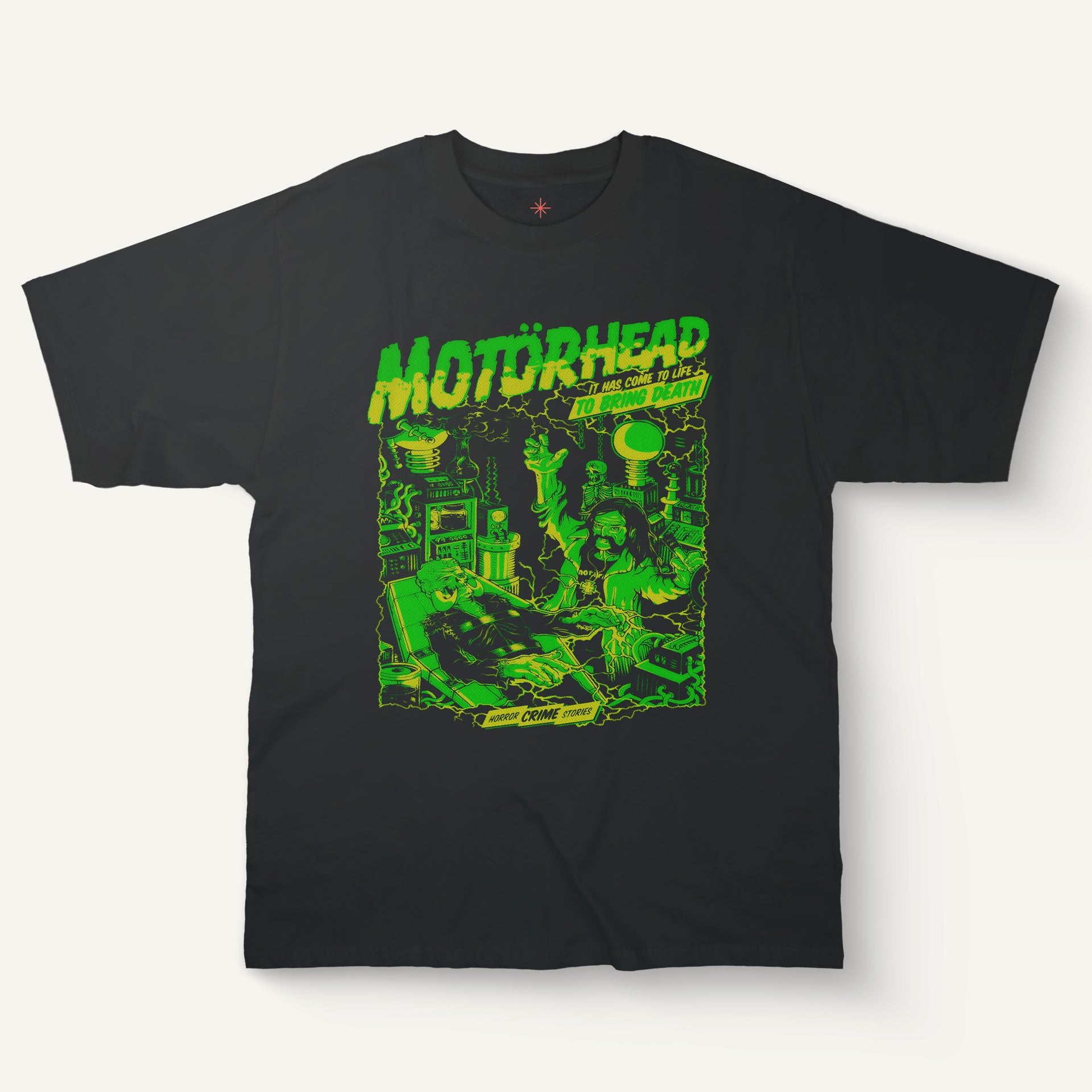 Neon Horror Lab T-Shirt – Retro Mad Scientist Tee